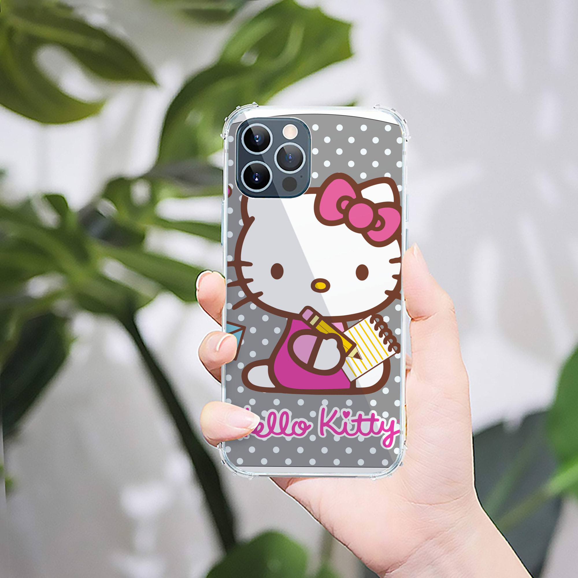 （画像用） Hello Kitty ハローキティ 【iPhone 12シリーズ対応】透明スマホケース（クリアソフトケース）
